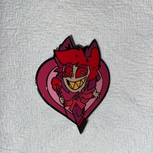 Hazbin Hotel Chibi Heart Alastor enamel pin